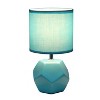 Creekwood Home Sleek Stylish Modern Geometric Table Lamp Blue - 2 of 4