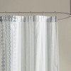 Cotton Printed Shower Curtain with Chenille - 2 of 4