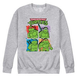 Men's - Teenage Mutant Ninja Turtles - Street Grid Graphic Fleece Sweatshirt - 1 of 4