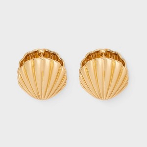 Seashell Statement Earrings - A New Day™ Gold - 1 of 2