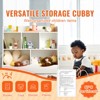 VEVOR Wood Kid Storage Cubby, Toy Storage Organizer with Bookshelf, 5-Cubby Wood Toy Storage Cabinet, Children Book Toy Shelf , White - 3 of 4