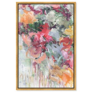 Art Remedy Doll Memories - Secret Green Floral Colorful Pastel Abstracts Framed - 1 of 4