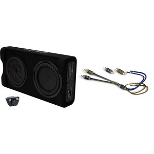 Kicker 51PTRTP10 - TRTP 10" 400w Powered Down Firing Loaded Subwoofer Enclosure & 46KISL K-Series Interconnect, Speaker Wire To RCA Adapte - 1 of 4