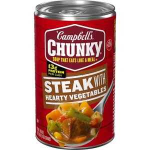 Campbell's Chunky Sirloin Steak With Hearty Vegetables Soup - 18.8oz - 1 of 4