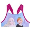 Disney Princess Anna Elsa Girls Tankini Top and Bikini Bottom Swim Set Toddler to Little Kid - 4 of 4