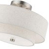 Livex Lighting Meridian 2 - Light Semi-Flush Mount in  Brushed Nickel - 4 of 4