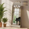 MAYEERTY Aluminum Full-Length Mirror 56x18in, Gold, Arch Shape, Tempered Glass, With Stand - 3 of 4