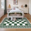 4x6 Christmas Area Rug, Washable Non Slip Holiday Carpet with Xmas Tree Reindeer Snowflake, Low Pile Accent Rug for Home - 4 of 4