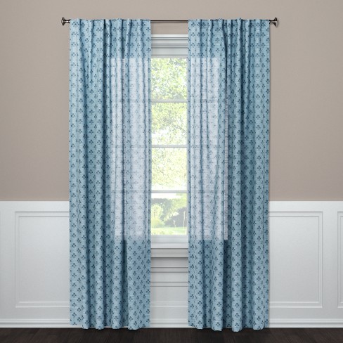 light blue curtains 34.5 by 64