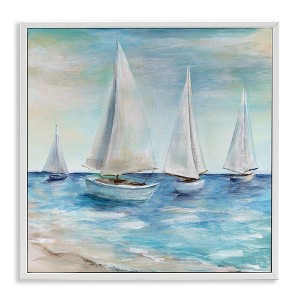Stupell Industries Sailboats Floating Peacefully, 12" x 12" - 1 of 4