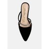 Turnon Velvet Diamante Detail Flat Mules - image 4 of 4