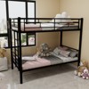 Gulches Twin Over Twin Metal Bunk Bed for Kids Boys Girls - Convertible, with Ladders & Guardrail, No Spring Box Required - 2 of 4
