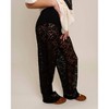 Women's Sheer Lace Wide Leg Pants - Mimosa - 2 of 3