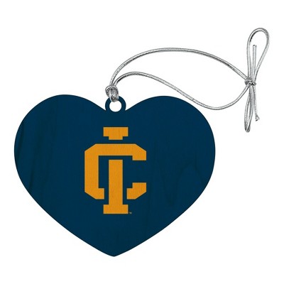 Ithaca College Secondary Logo Heart Love Wood Christmas Tree Holiday Ornament