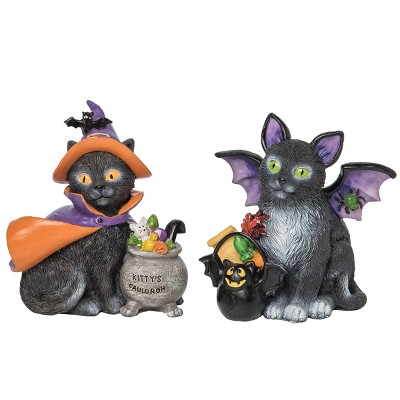 Gallerie II Halloween Resin Cat Figurines, A/2