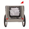Dog Bike Trailer - Folding Pet Trailer Car for Bicycle, Folding Pet Carrier with 20 Inch Wheels, 2 Entrances, Safety Flag, Easy to Connect & Store - 4 of 4