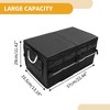 Unique Bargains Universal Car Trunk Organizer Trunk Storage Organizer with Detachable Cover Foldable Black 1 Pc - 4 of 4