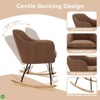 Rocking Chair Nursery Teddy Baby Nursery Rocking Chairs Glider Chair with Armrests & Upholstered Pad - 4 of 4