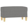 vidaXL Bench Dark Gray 27.6 in.x13.8 in.x16.1 in. Fabric - 2 of 4