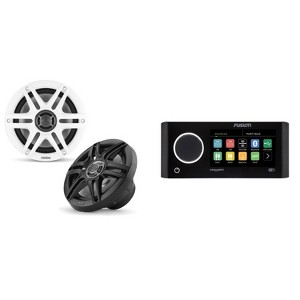 Fusion MS-RA770 Apollo Source Unit w/ Clarion CMS-651-SWB 6.5-inch Coaxial Marine Speakers ( Includes White & Black Sport Grilles ) - 1 of 4