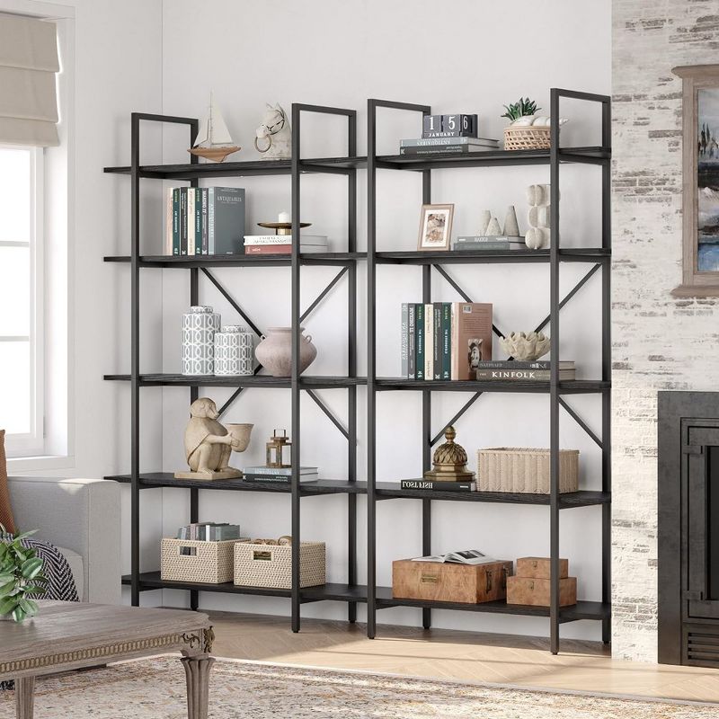 Whizmax 5 Tier Bookshelf, 67.9 inches Tall Bookcase with 5 Open Book Shelves, Large Display Shelves for Home Office, Study Room, Living Room, 4 of 8