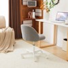 Karl Home | Grey Task Chair Office Desk Chair Make Up Chair With Wheels - 3 of 4