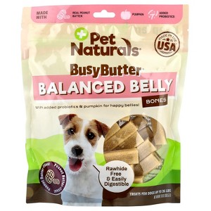 Pet Naturals BusyButter®, Balanced Belly Bones, For Dogs Up To 26 lbs, Peanut Butter-Filled, 13 oz (368.5 g) - 1 of 2