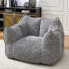 ORRD Chenille Square Bean Bag Chair, Large Lounger with Handle & Armrests for Adults, Gaming & Reading Sofa for Living Room - 3 of 4