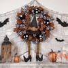 Northlight Witch with Bows and Ornaments Halloween Wreath - 24" - Orange and Black - Unlit - 2 of 4