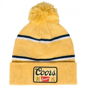 Adult Coors Banquet Beer Knit Cuff Pom Beanie - 1 of 2