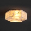 Iana 2 Light 14" Alabaster Semi-Flush Ceiling Light - FLU4116A - White/Brass - Safavieh - 4 of 4