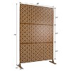 Grungis Matrix Metal Decorative Patio Screens,Galvanized Privacy Fence Panels with Grid Pattern for Deck Balcony Patio,76" H×48" W - 2 of 4