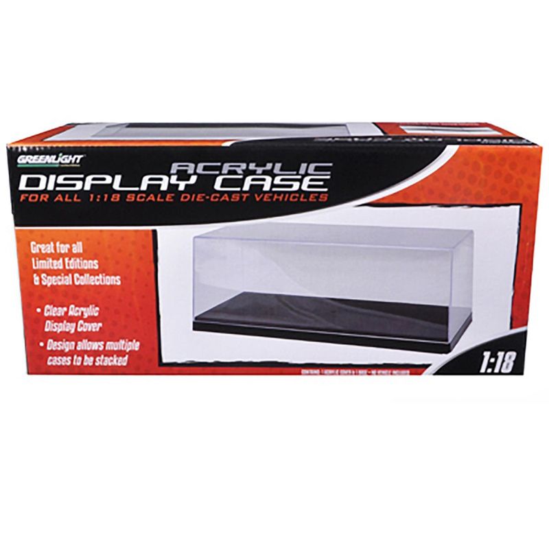 Collectible Display Show Case for 1/18-1/24 Scale Model Cars with Black Plastic Base by Greenlight, 3 of 4