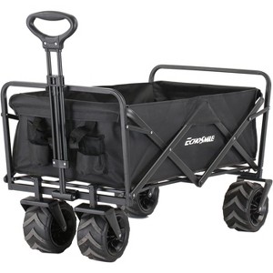 Acoinel Heavy Duty 350 Lbs Capacity Collapsible Wagon, Outdoor Folding Camping Wagons, Grocery Portable Utility Cart - 1 of 4