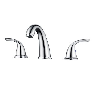 Sumerain 8 inch Widespread Bathroom Faucet,   SUS 304 3 Hole Lavatory Sink Faucet, Chrome - 1 of 4