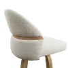 Art Leon Swivel Armless Barstool with Wood Legs, Set of 2 - 4 of 4