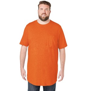 KingSize Shrink-Less Lightweight Longer-Length Crewneck Pocket T-Shirt - 1 of 4