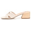 Journee Collection Womens Moree Open Square Toe Block Heel Sandals Ivory 9 - 2 of 4