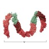 Storied Home Hand-Woven Cotton Fringe Holiday Garland with Metallic Gold Thread, Multicolor - 2 of 2
