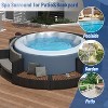 ELJGET Hot Tub Outdoor Rattan Furniture Set, Surround Outdoor Spa Sectional Sofa Frame, Storage Spaces with Cushions, for Patio, Backyard - 2 of 4