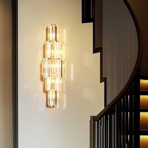 3/5 Layer Crystal Wall Sconces Living Room Bedroom Crystal Lamps Light Fixtures - 1 of 4