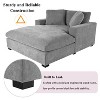 Whisen Classic Design Oversized Chaise Lounge Chair with Soft Fabric and Solid Wood Legs - 4 of 4