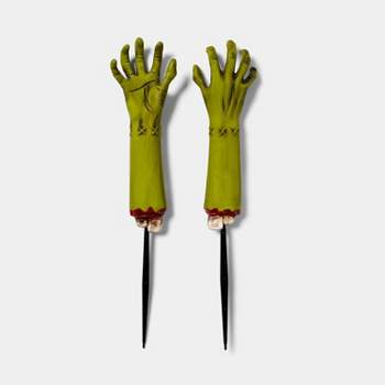 2pc Zombie Hands Yard Stakes Halloween Decorative Prop - Hyde & EEK! Boutique™