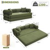 78.7" 4-in-1 Convertible Sleeper Sofa Bed, Corduroy Folding Futon Couch with Fixed-Shape Frame, Boneless Foam & Pillow - 3 of 4