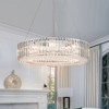 LLHZSY 8-Lights Crystal Pendant Chandelier for Dinning Room Living Room-26" -Chrome - 2 of 4