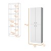 Gulches Elegant White Cabinet with 4 Doors, 5 Hidden Shelves, Versatile Storage Solutions, 30" W x 15" D - 3 of 4