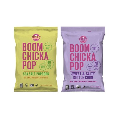 Angie's Boomchickapop Sea Salt & Sweet & Salty Kettle Popcorn Bundle