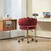 MAYEERTY Modern Cute Computer Chair, Wheels Swivel Height Adjustable Swivel Task Chair for Home Office £¬Red - 3 of 4