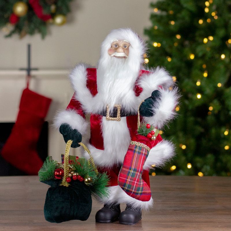 Northlight 18" Standing Santa with Presents Christmas Figure, 2 of 6