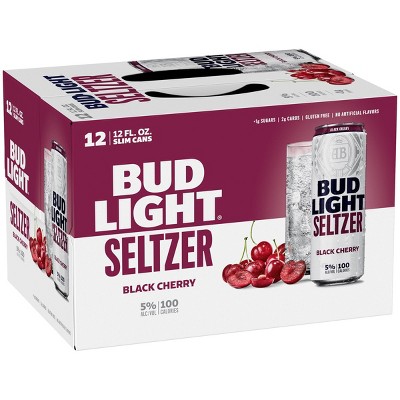 Bud Light Black Cherry Hard Seltzer - 12pk/12 fl oz Slim Cans